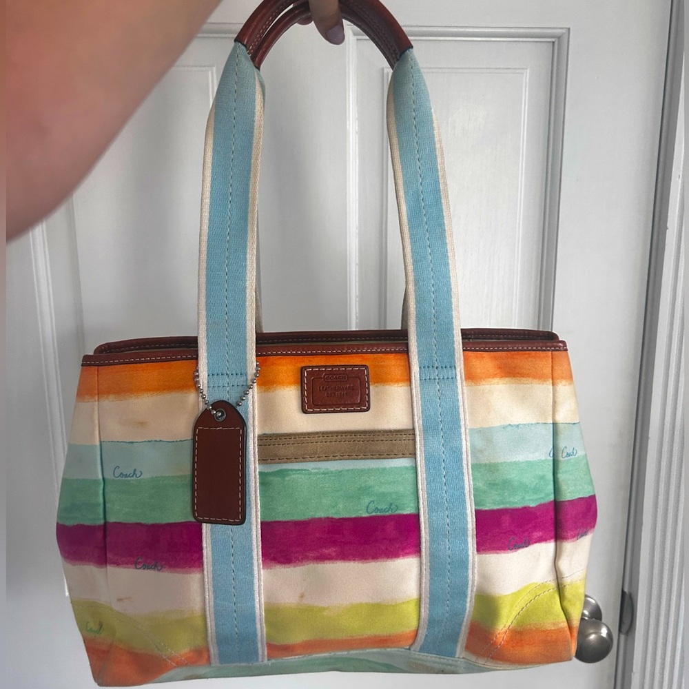 Multicolor Vintage Coach Handbag